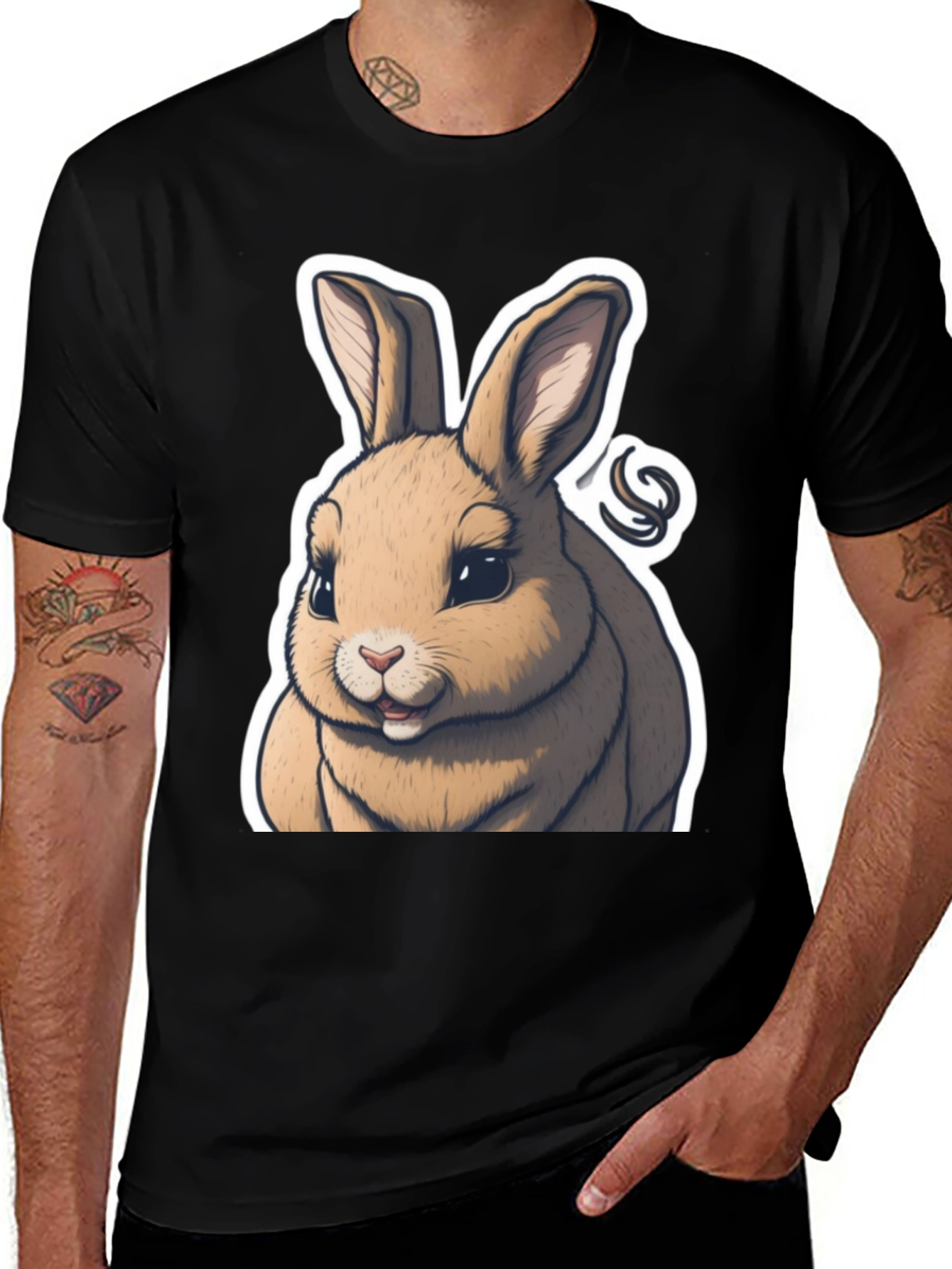 Bunny Graphic Tee - Soft Cotton Blend