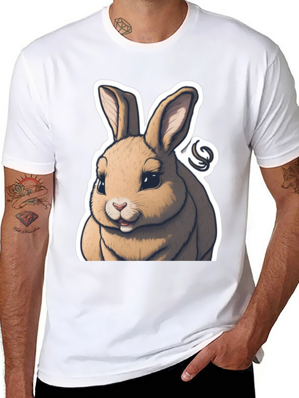 Bunny Graphic Tee - Soft Cotton Blend
