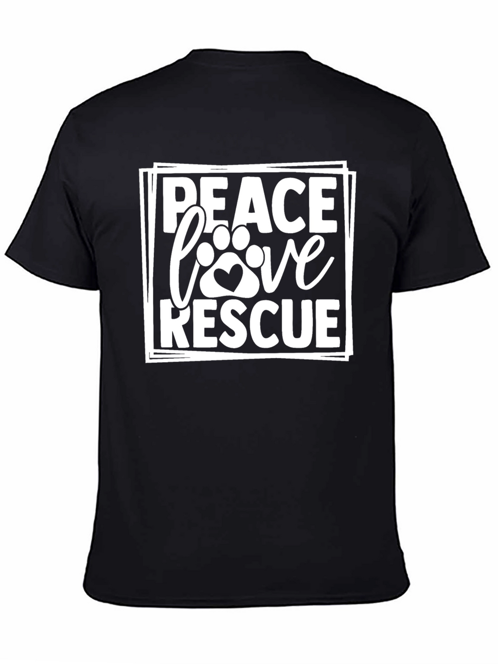 Peace Love Rescue Graphic Tee