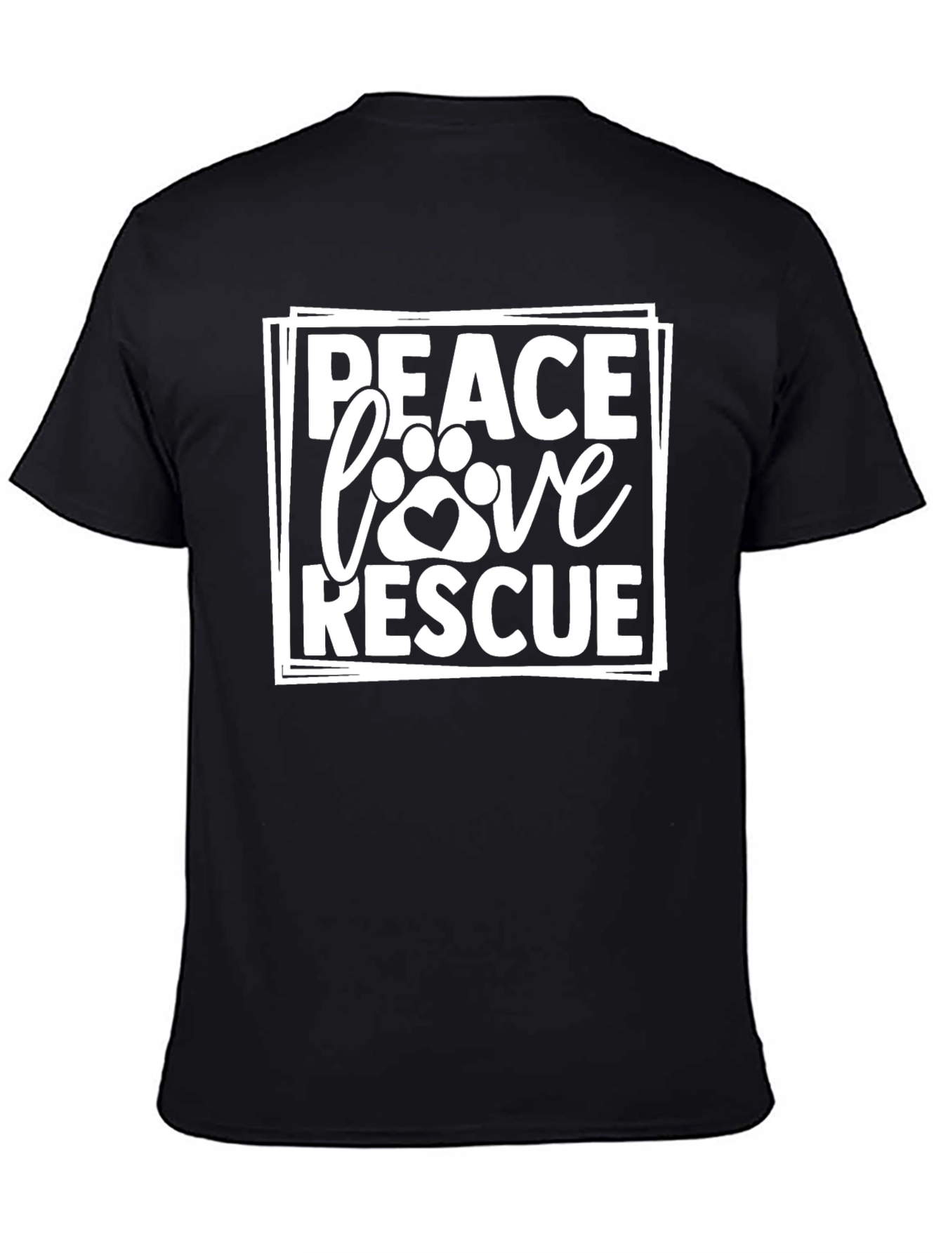 Peace Love Rescue Graphic Tee