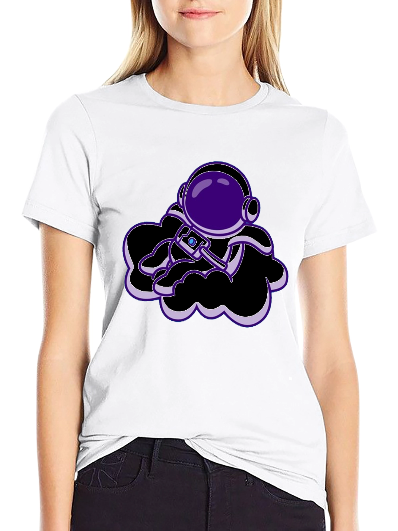 Astronaut in Clouds Graphic T-Shirt - Stylish Casual Wear
