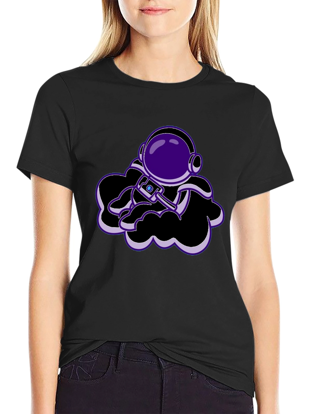 Astronaut in Clouds Graphic T-Shirt - Stylish Casual Wear
