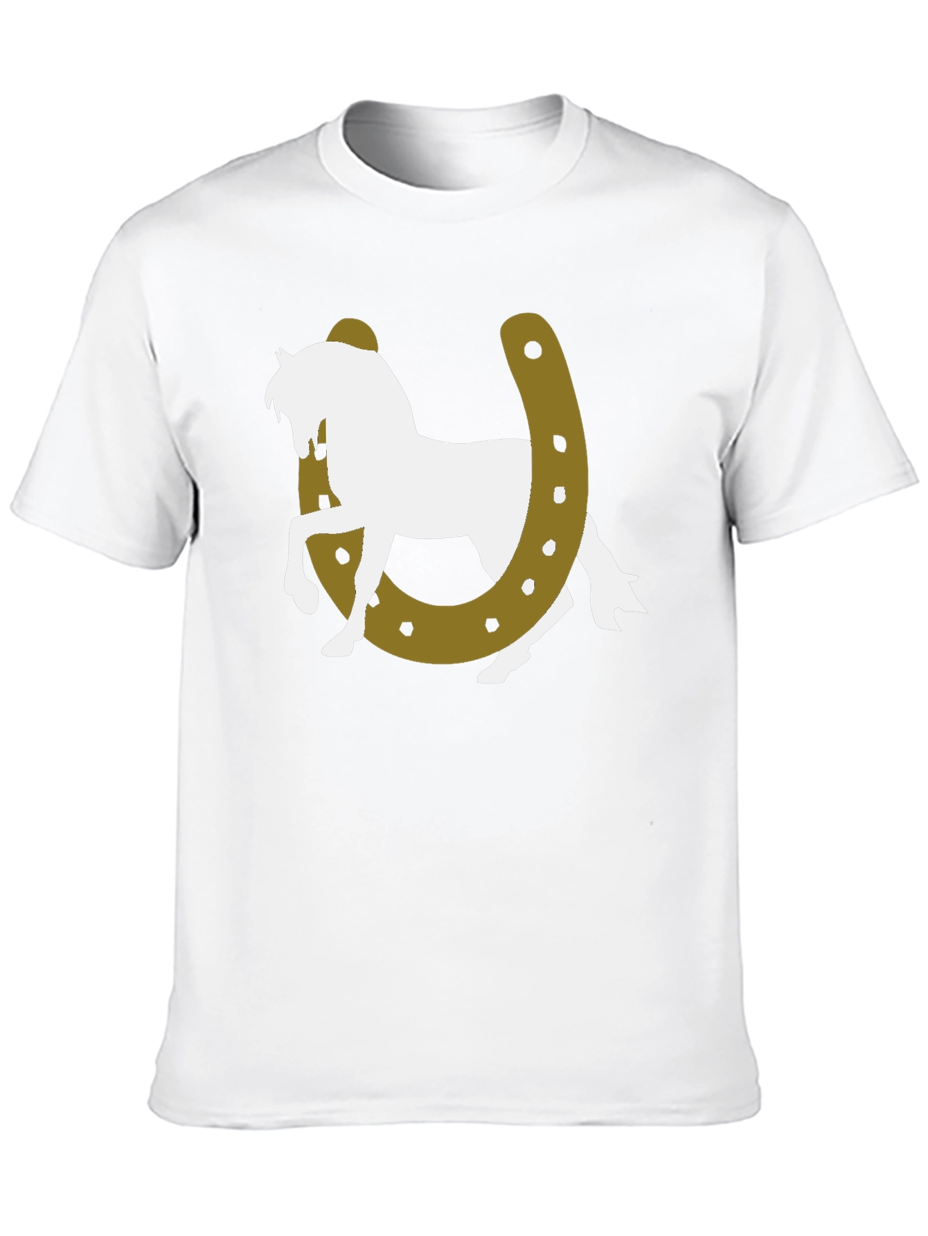 Lucky Horse Graphic Tee - Black Cotton T-Shirt