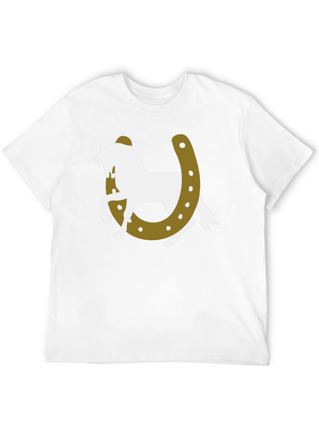 Lucky Horse Graphic Tee - Black Cotton T-Shirt