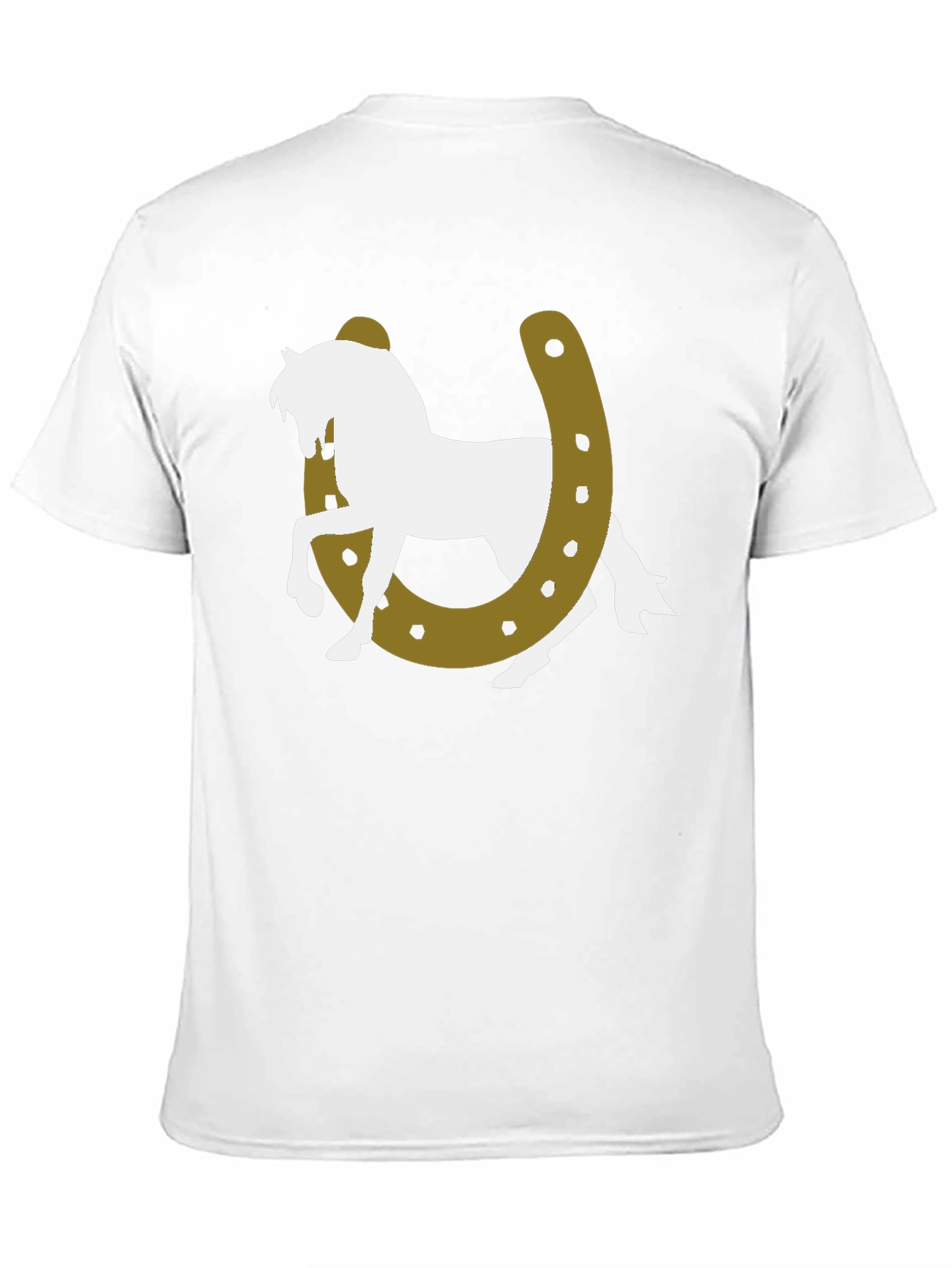 Lucky Horse Graphic Tee - Black Cotton T-Shirt