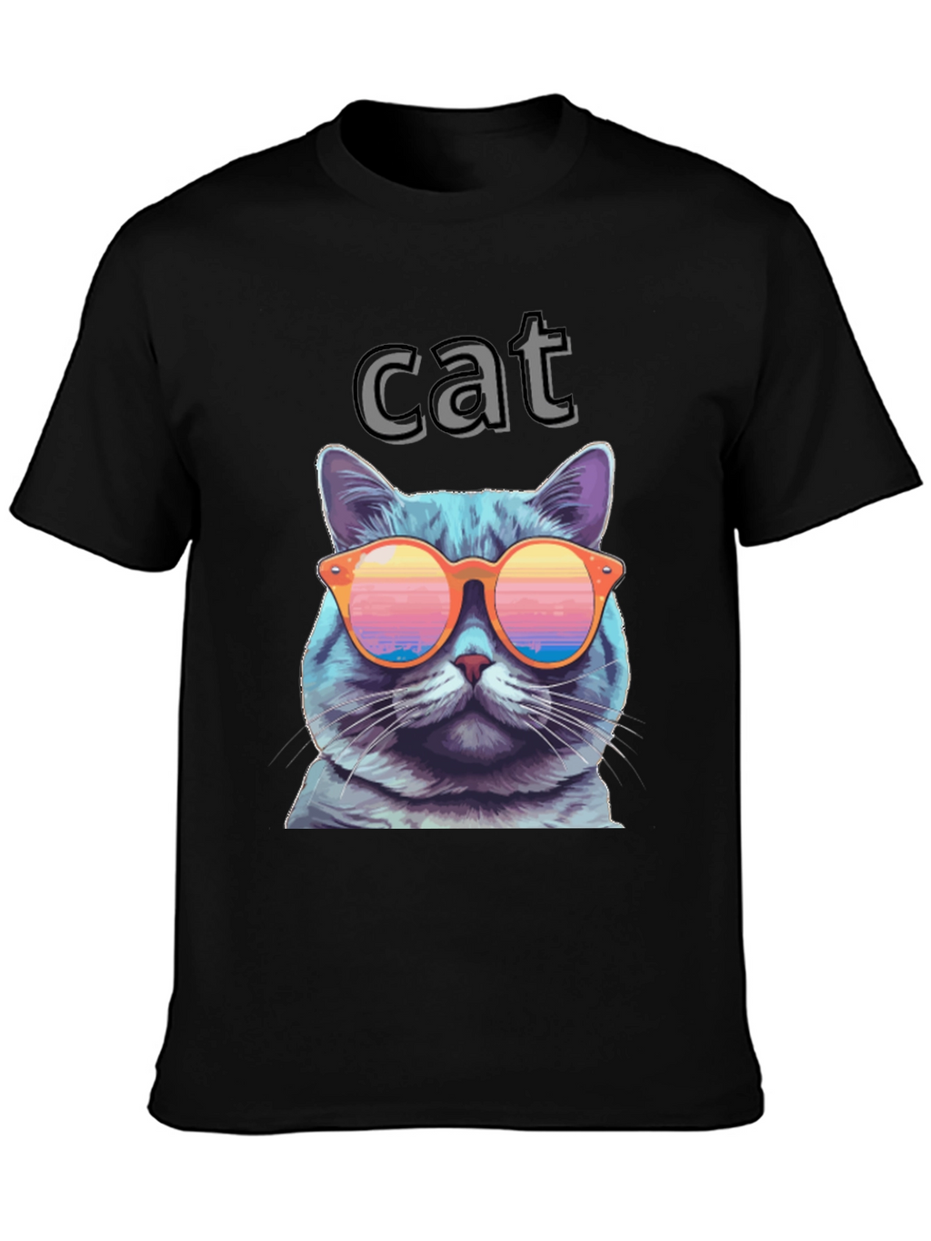 Cool Cat T-Shirt with Sunglasses - Fun Graphic Tee