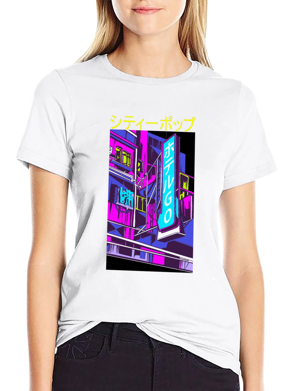 City Pop Graphic Tee - Retro Japanese Aesthetic T-Shirt