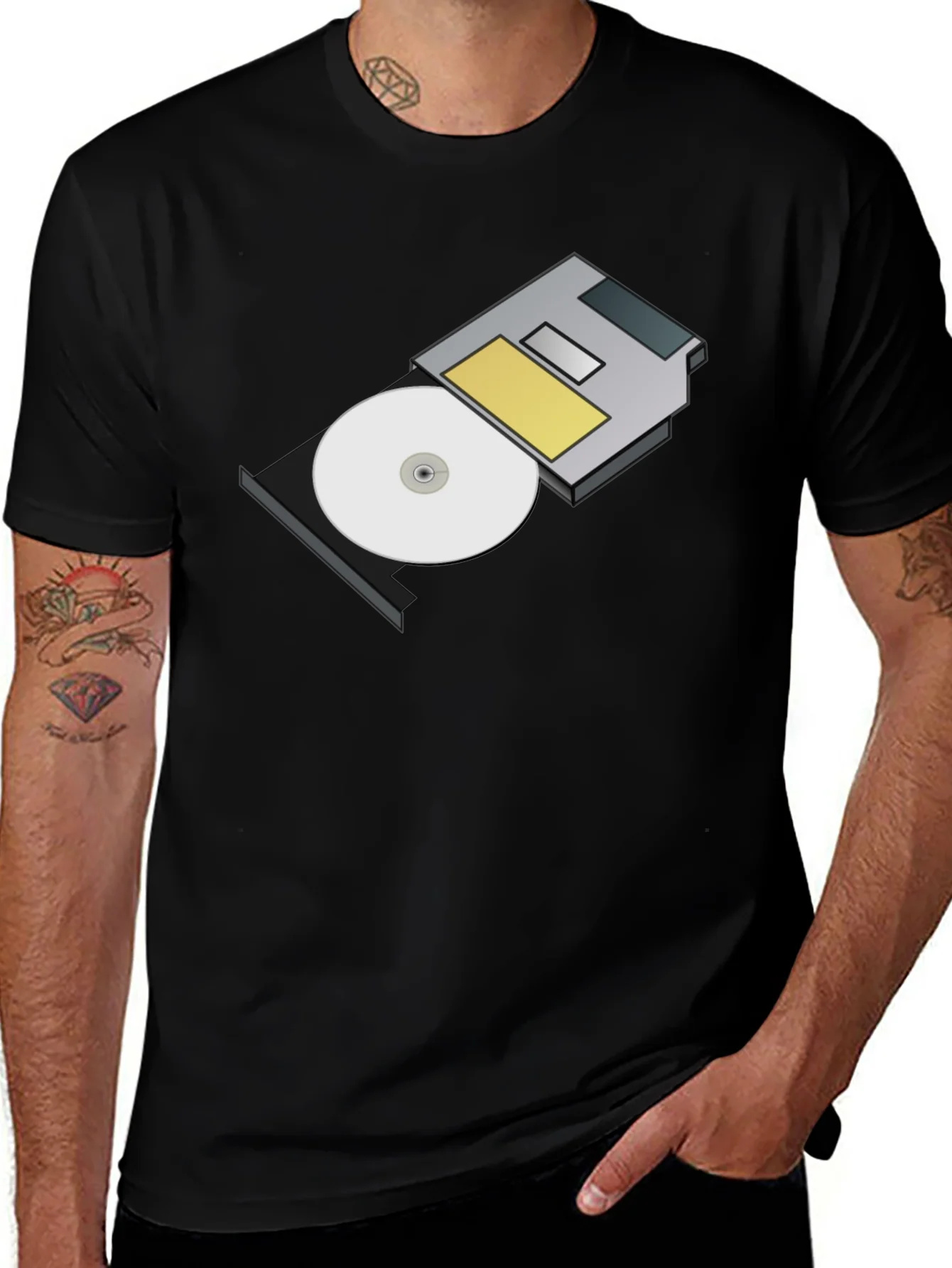 Floppy Disk T-Shirt - Retro Tech Style