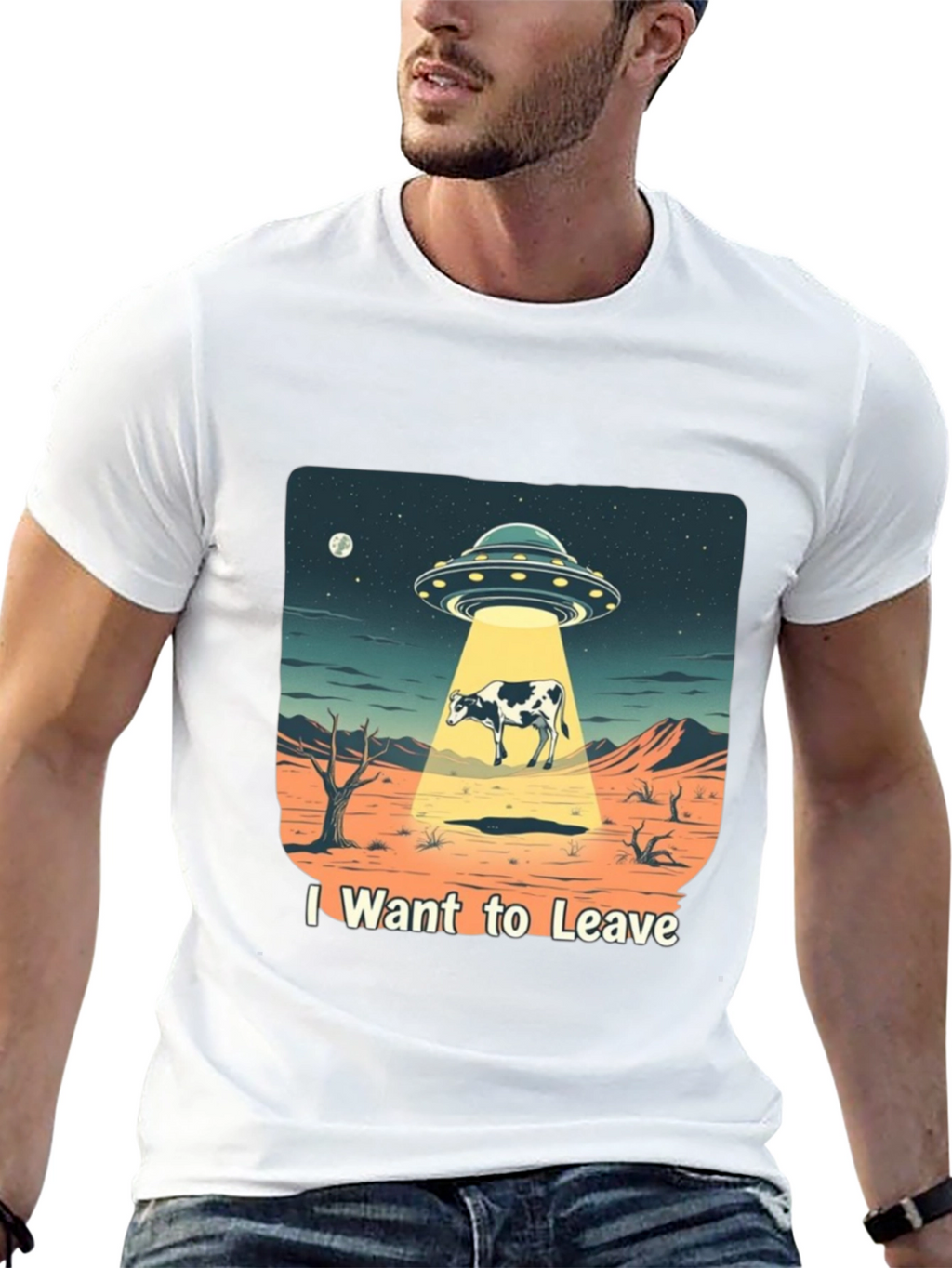 I Want to Leave Alien Cow T-Shirt