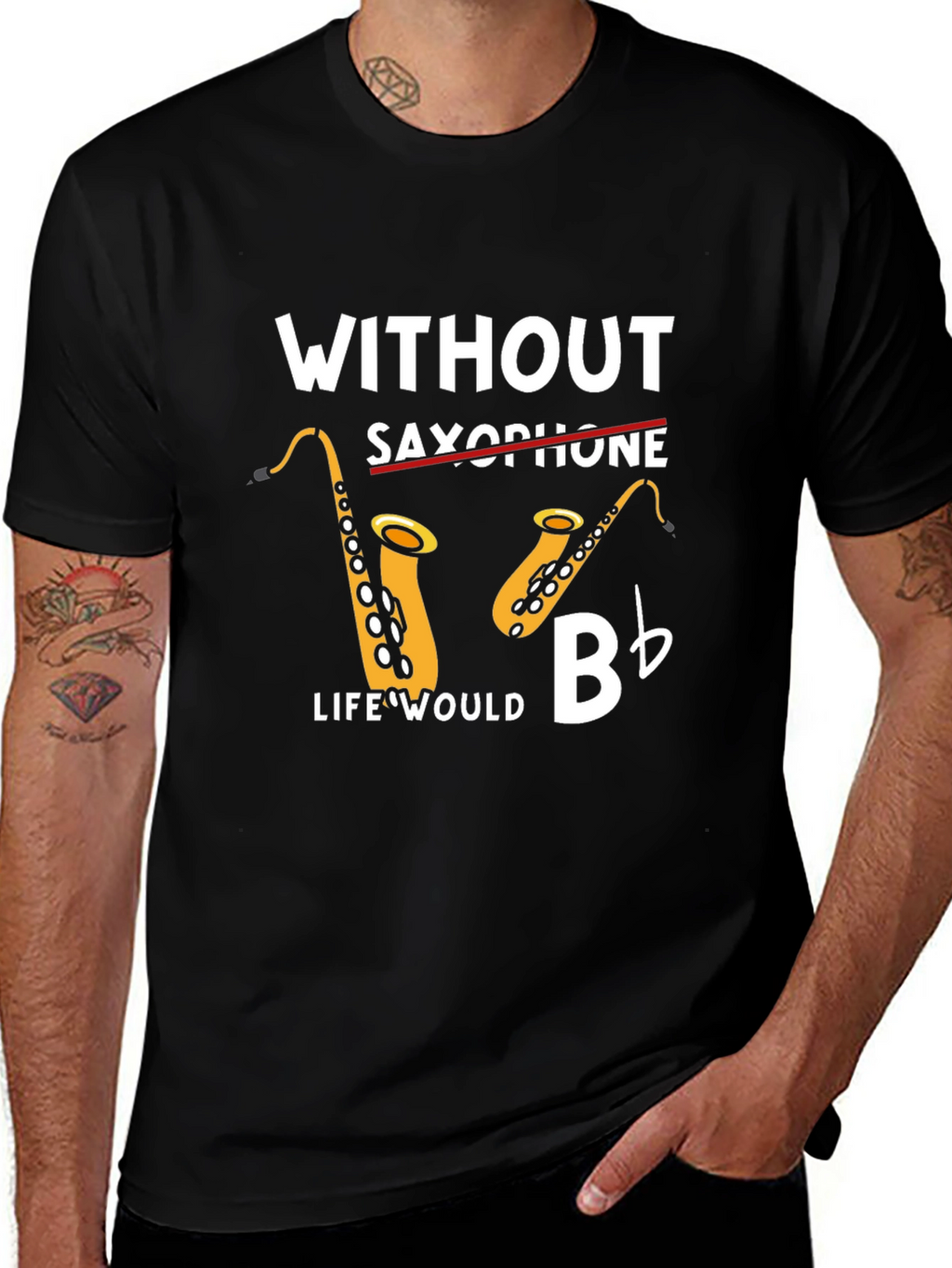 Without Saxophone Life Would Bb T-Shirt