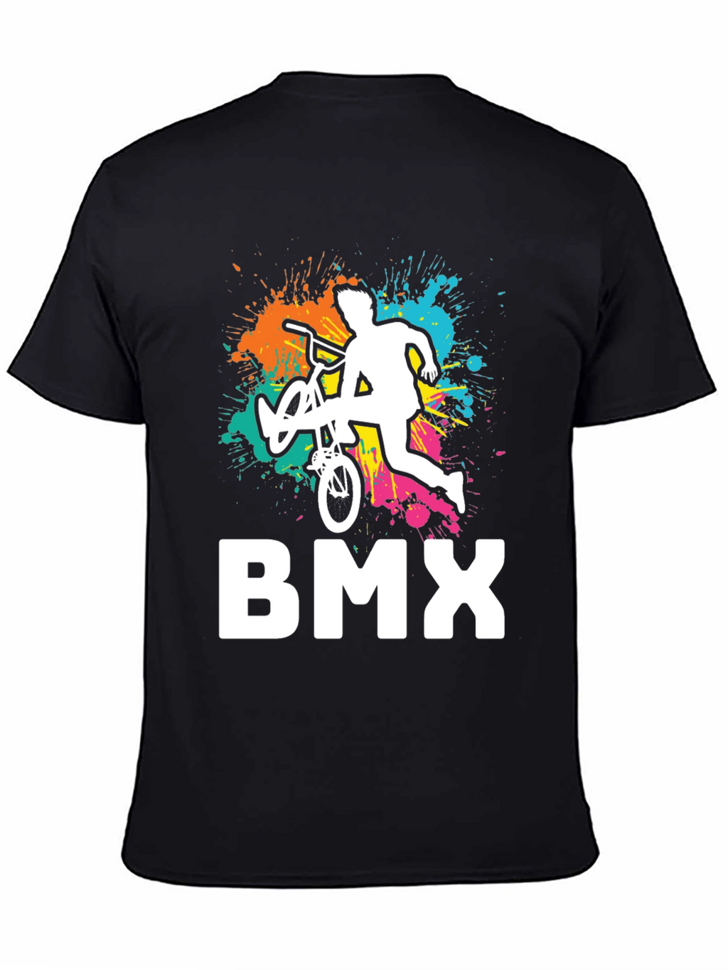Cool BMX Rider Graphic Tee - Black Cotton T-Shirt