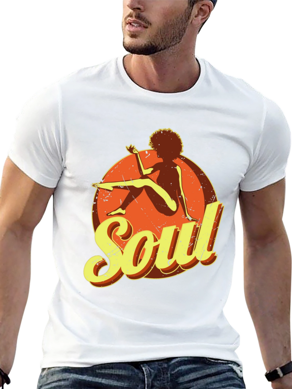 Soul Graphic T-Shirt - Retro Style Black Tee