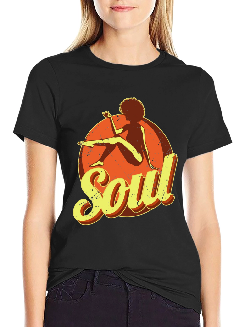 Soul Graphic T-Shirt - Retro Style Black Tee