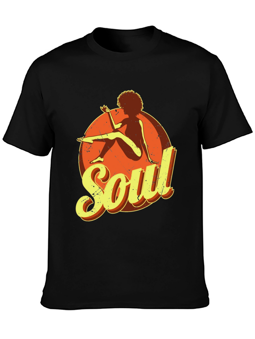 Soul Graphic T-Shirt - Retro Style Black Tee