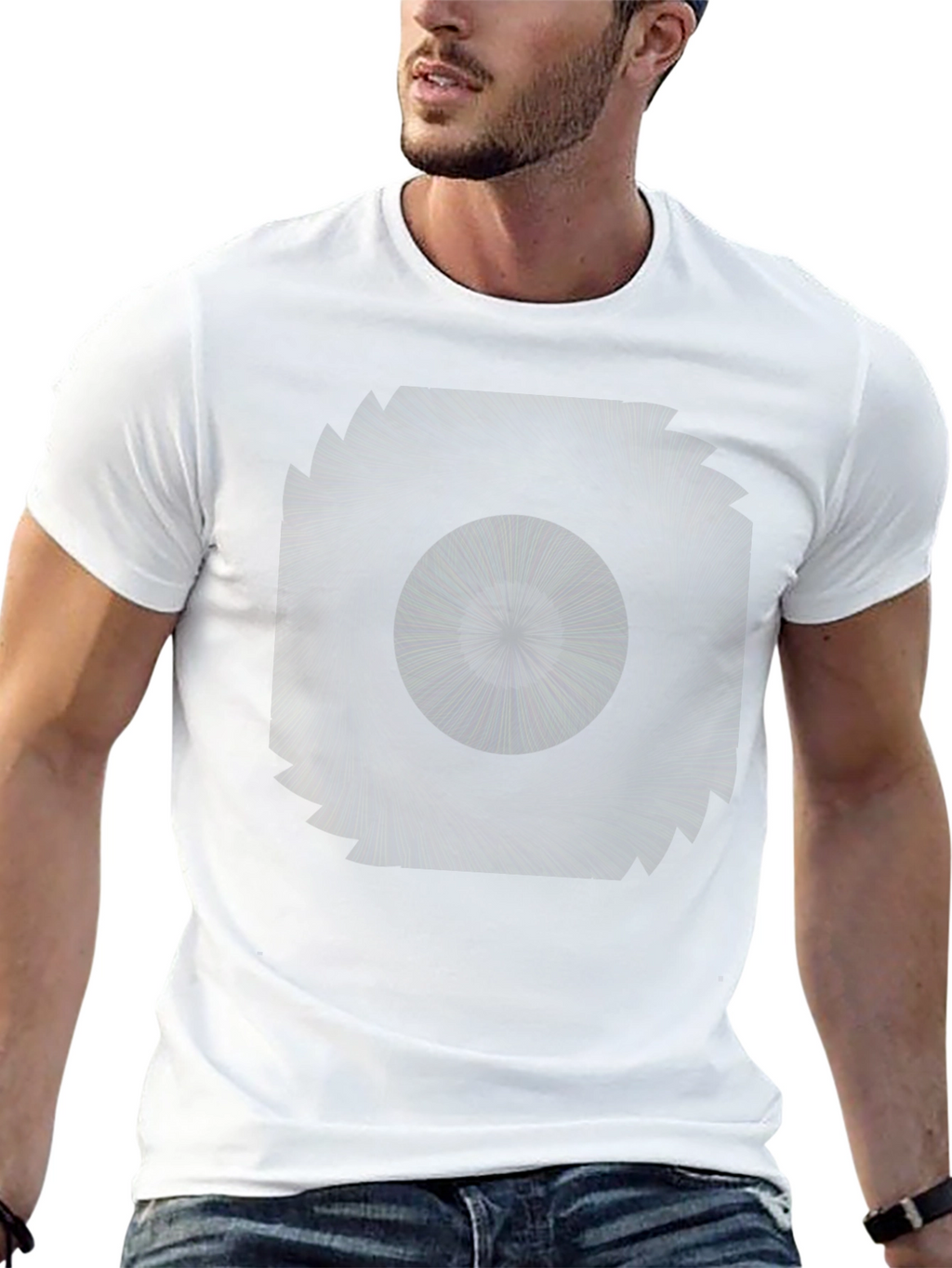 Abstract Graphic Black Tee