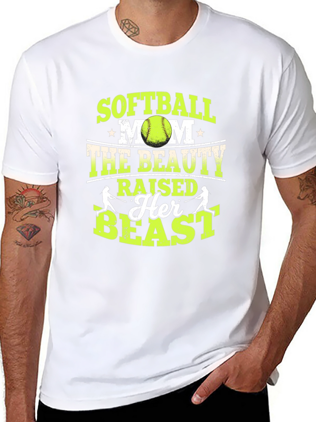 Softball Mom T-Shirt: Beauty Raised a Beast!