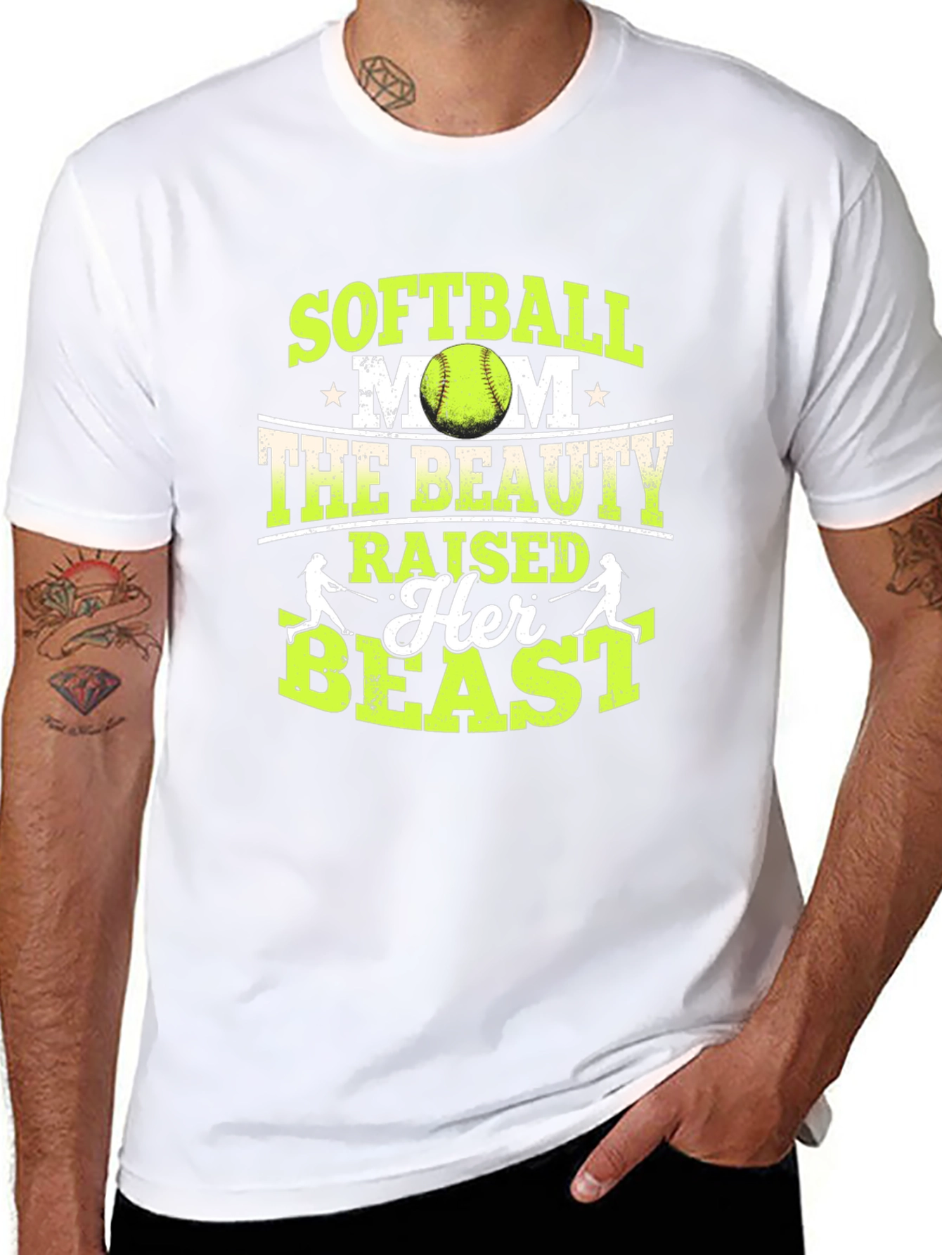 Softball Mom T-Shirt: Beauty Raised a Beast!