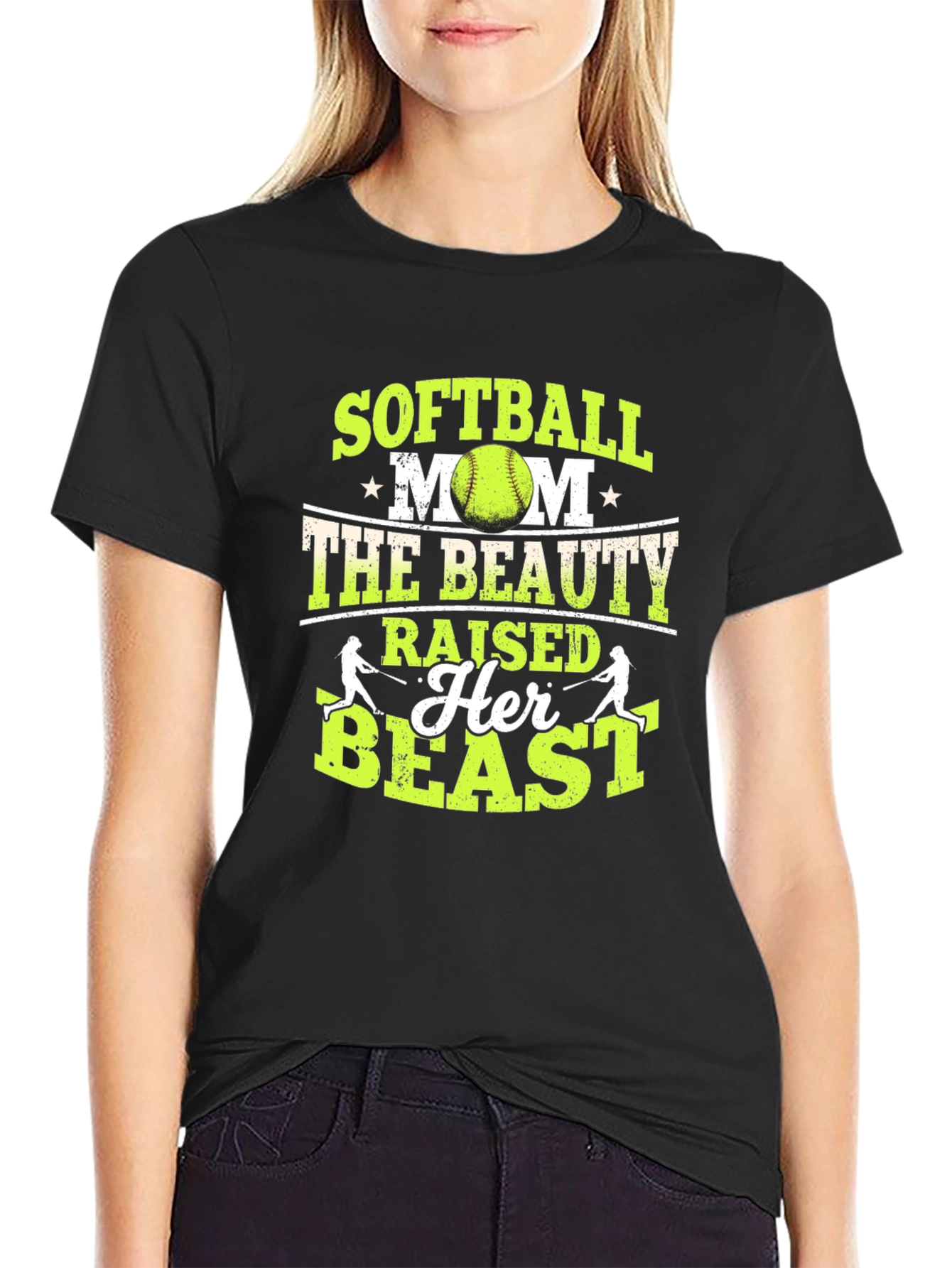 Softball Mom T-Shirt: Beauty Raised a Beast!