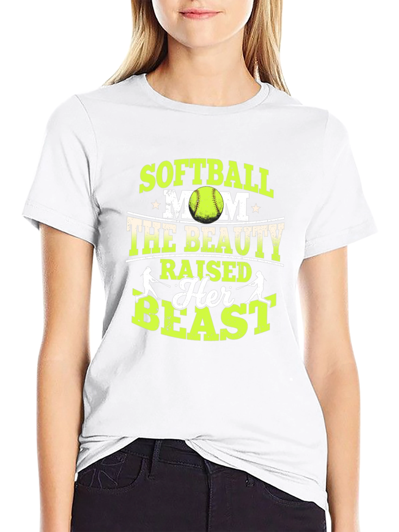 Softball Mom T-Shirt: Beauty Raised a Beast!