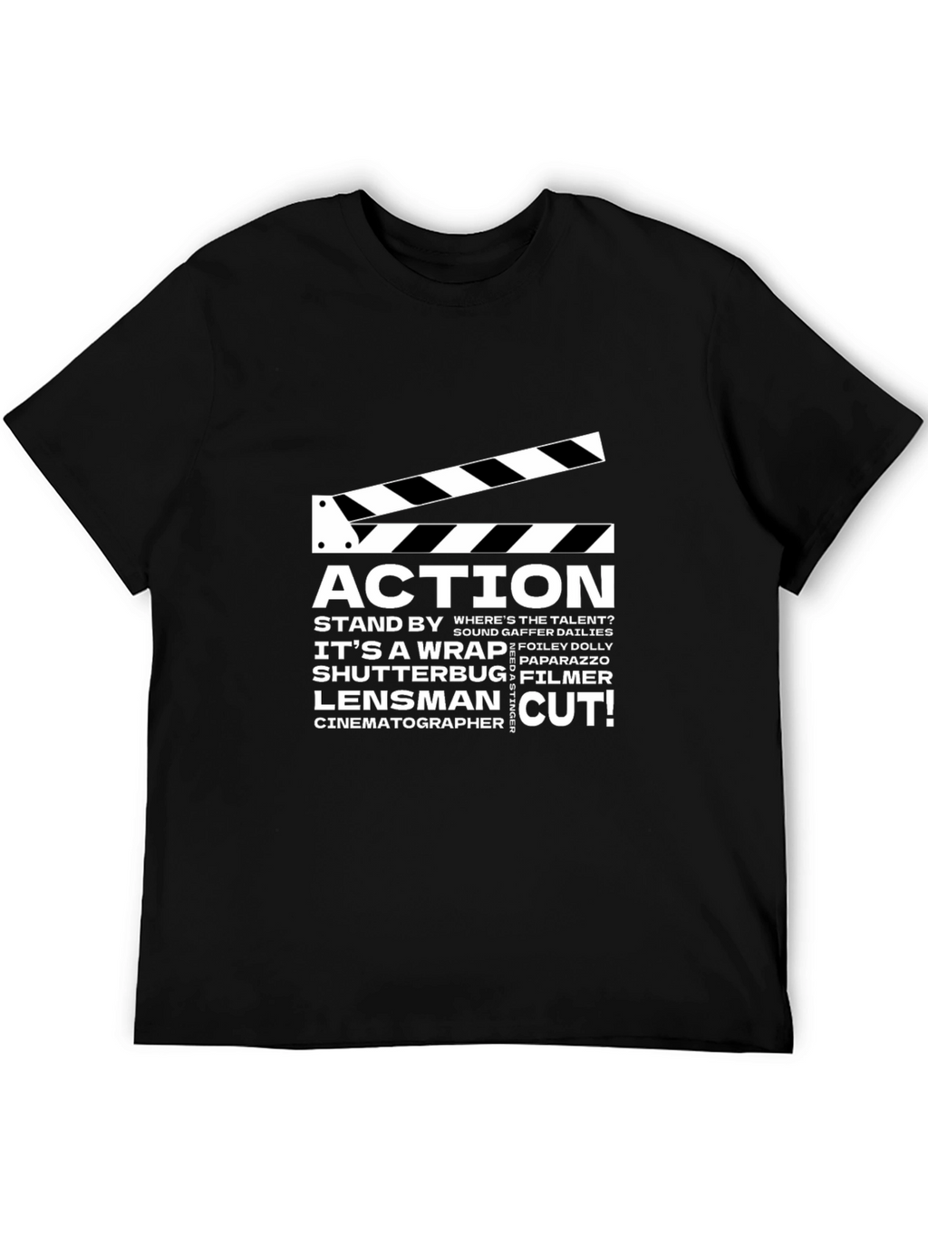 Movie Crew Black Graphic Tee