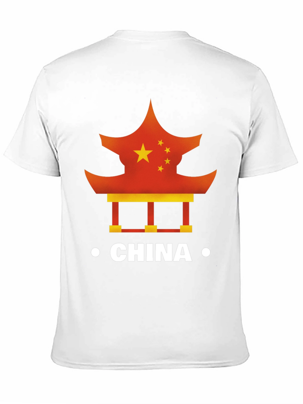 China Flag Pagoda Graphic Tee - Mens Black T-Shirt