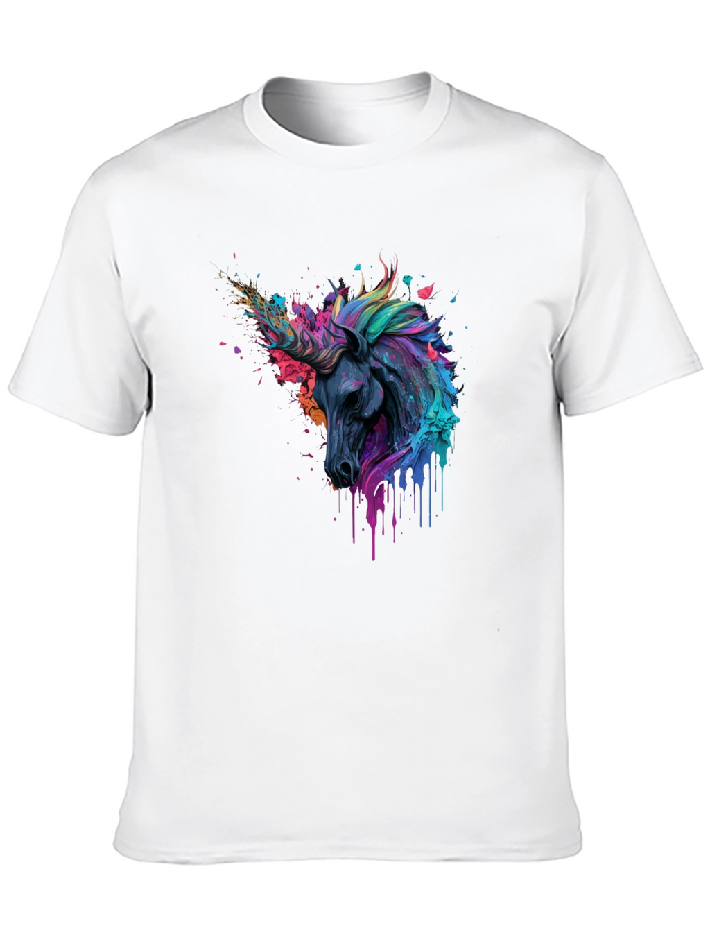 Unicorn Art Black T-Shirt