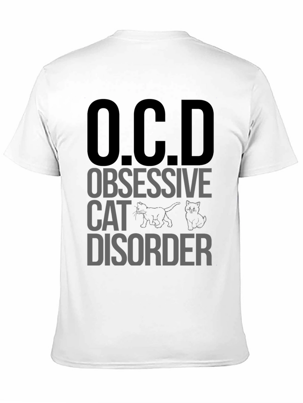 O.C.D. Obsessive Cat Disorder Black T-Shirt