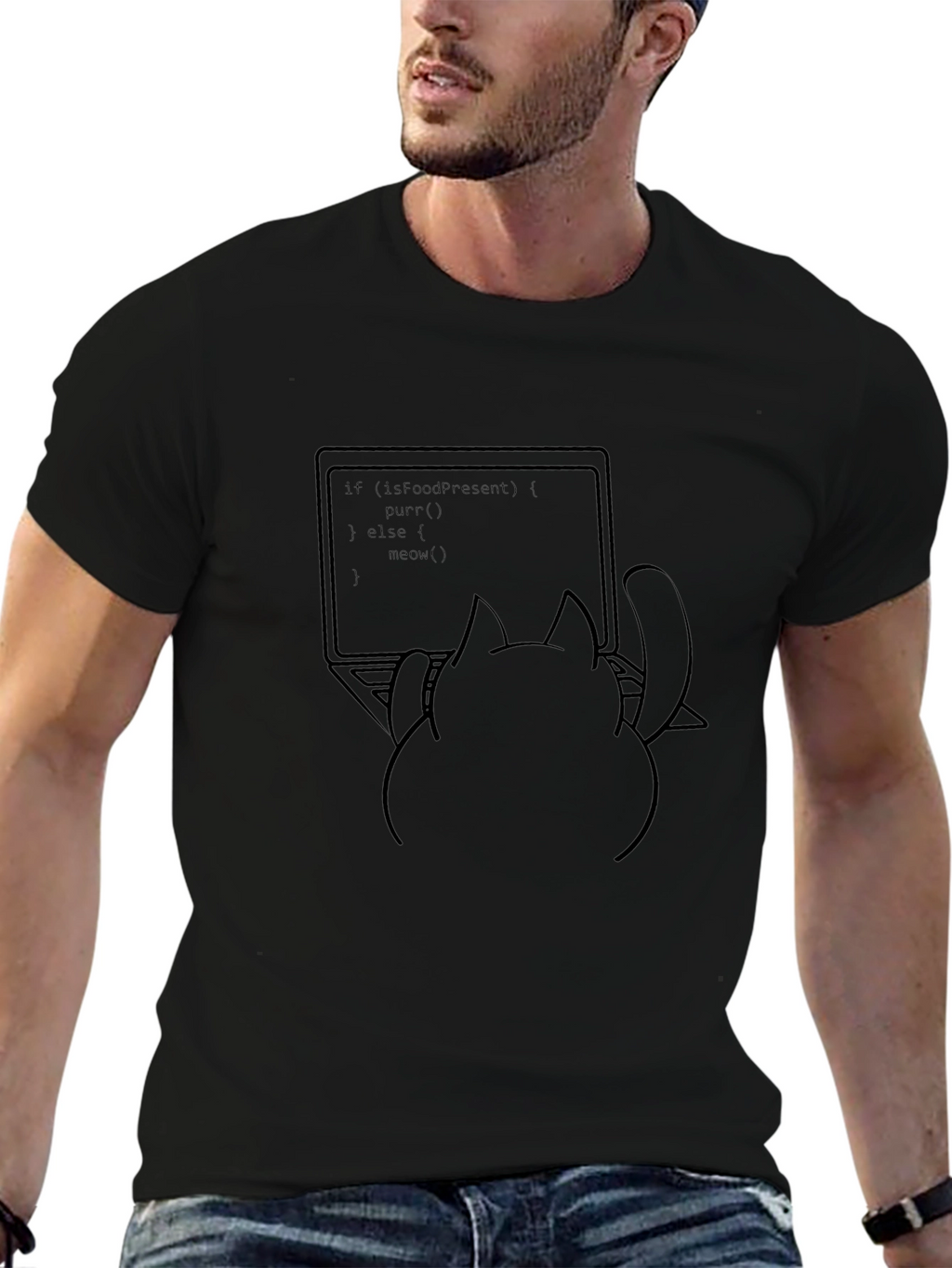 Cat Coder T-Shirt - Funny Programming Tee