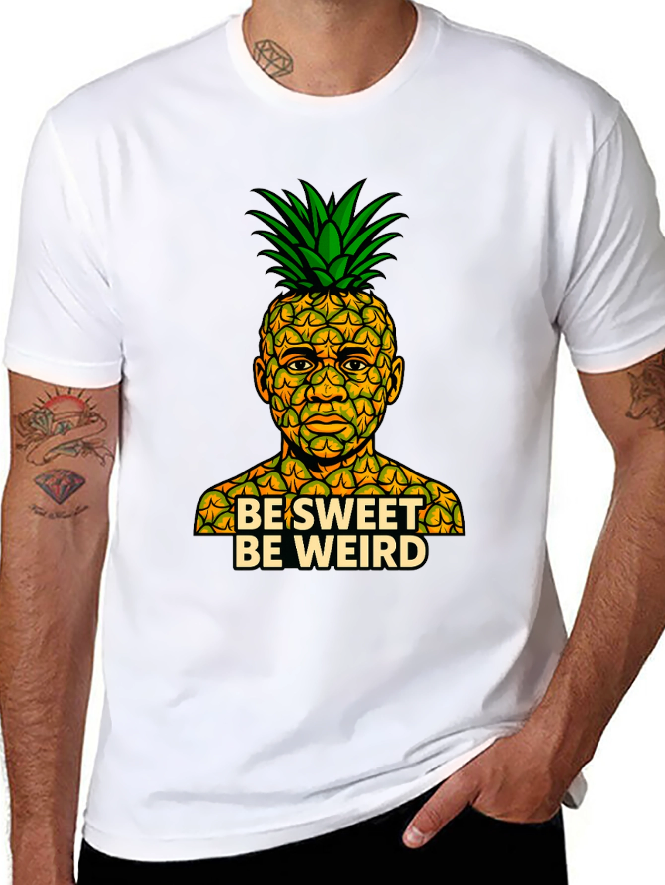 Be Sweet Be Weird Pineapple Graphic T-Shirt