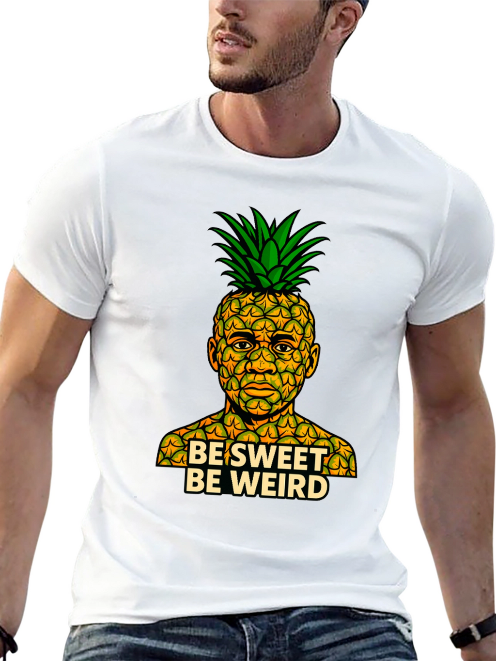 Be Sweet Be Weird Pineapple Graphic T-Shirt