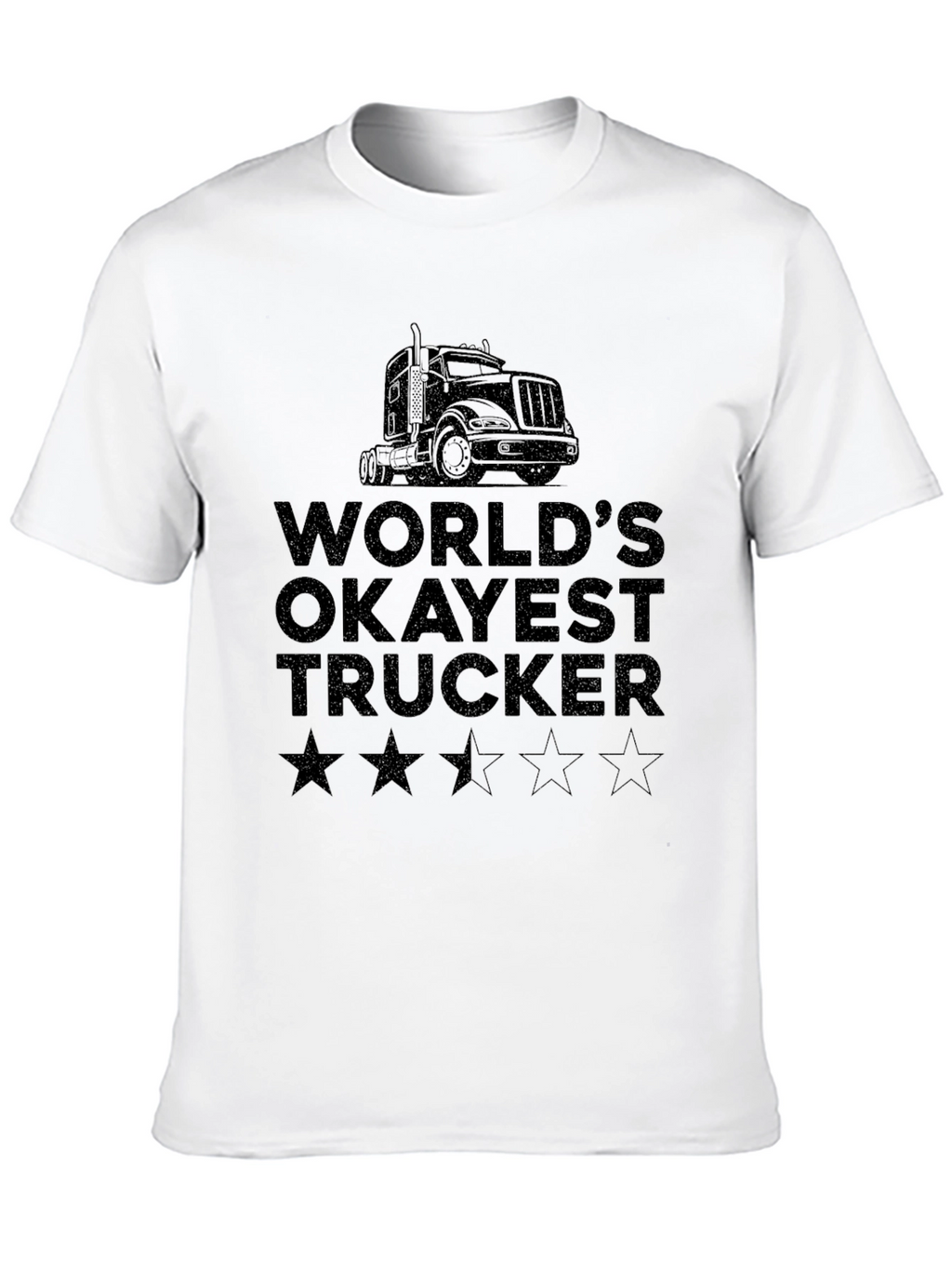 Worlds Okayest Trucker T-Shirt - Black