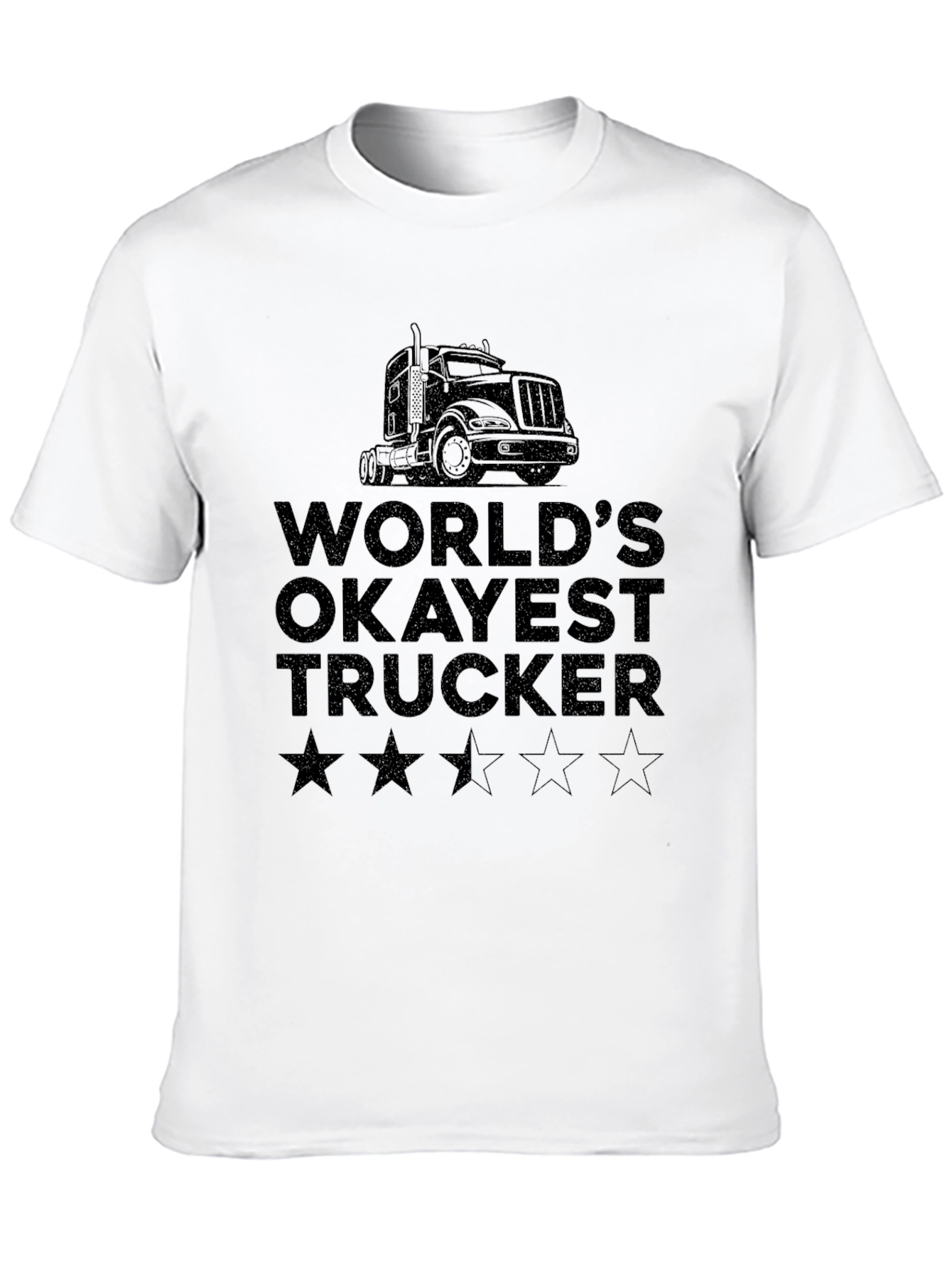 Worlds Okayest Trucker T-Shirt - Black