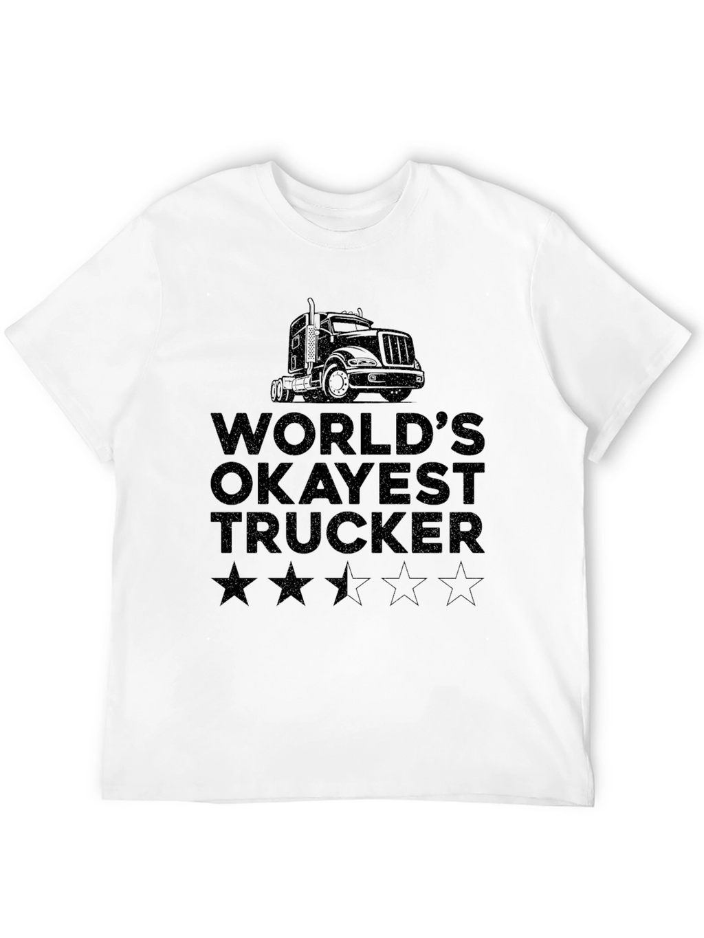 Worlds Okayest Trucker T-Shirt - Black