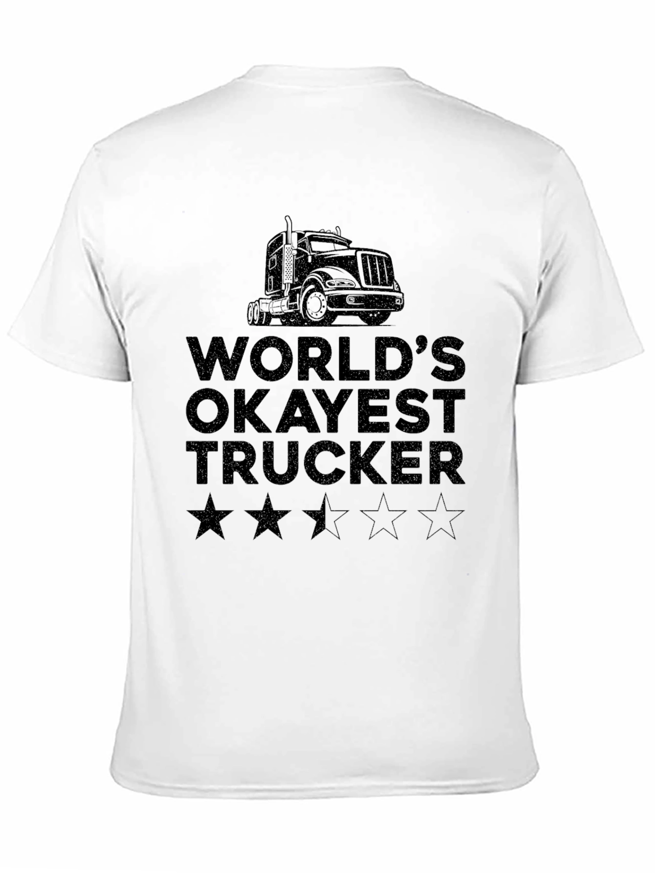Worlds Okayest Trucker T-Shirt - Black