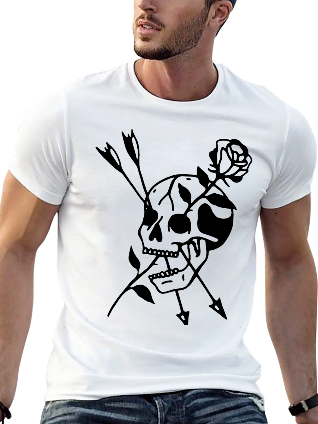 Skull & Rose Graphic Tee