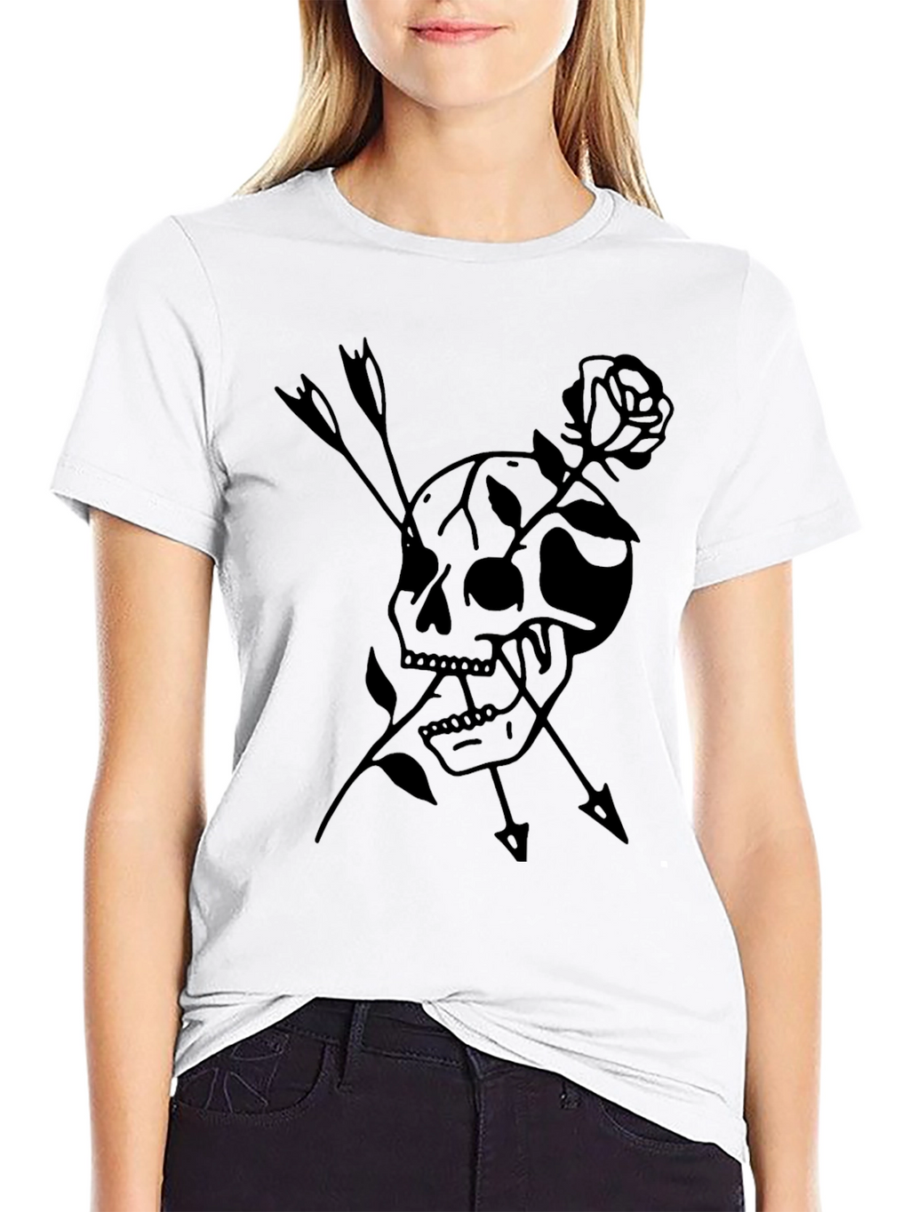 Skull & Rose Graphic Tee