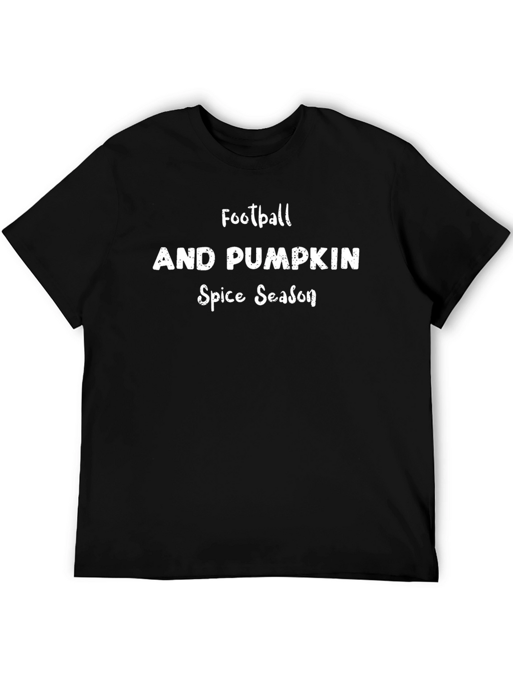 Football & Pumpkin Spice Season Black T-Shirt