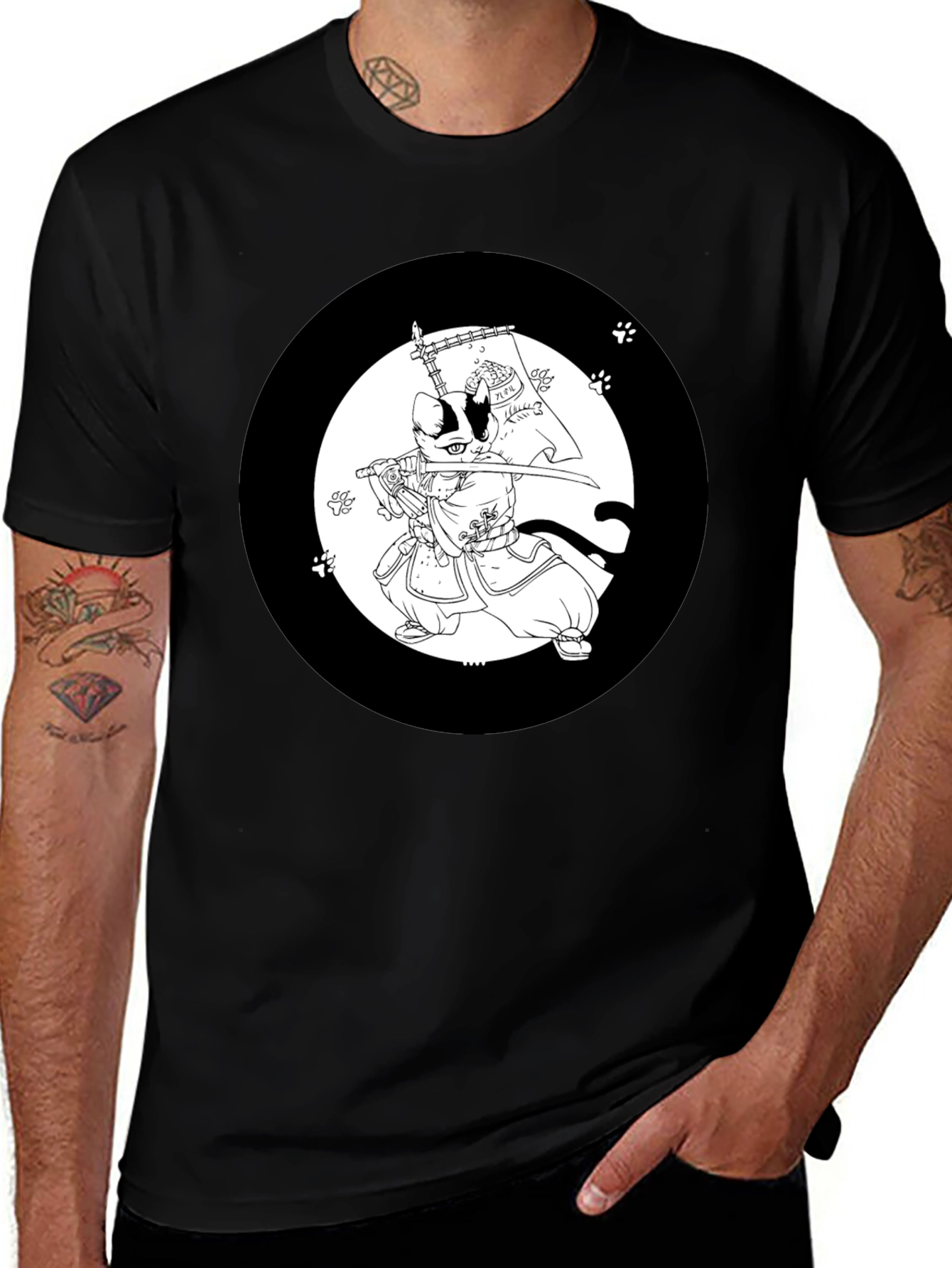 Samurai Cat T-Shirt: Cool Graphic Tee