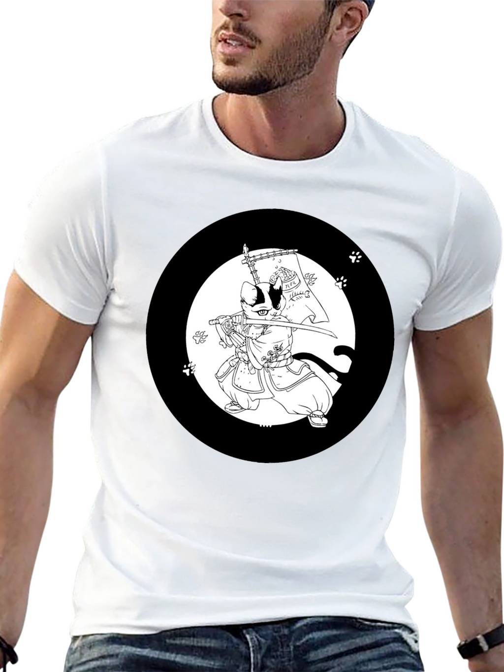 Samurai Cat T-Shirt: Cool Graphic Tee