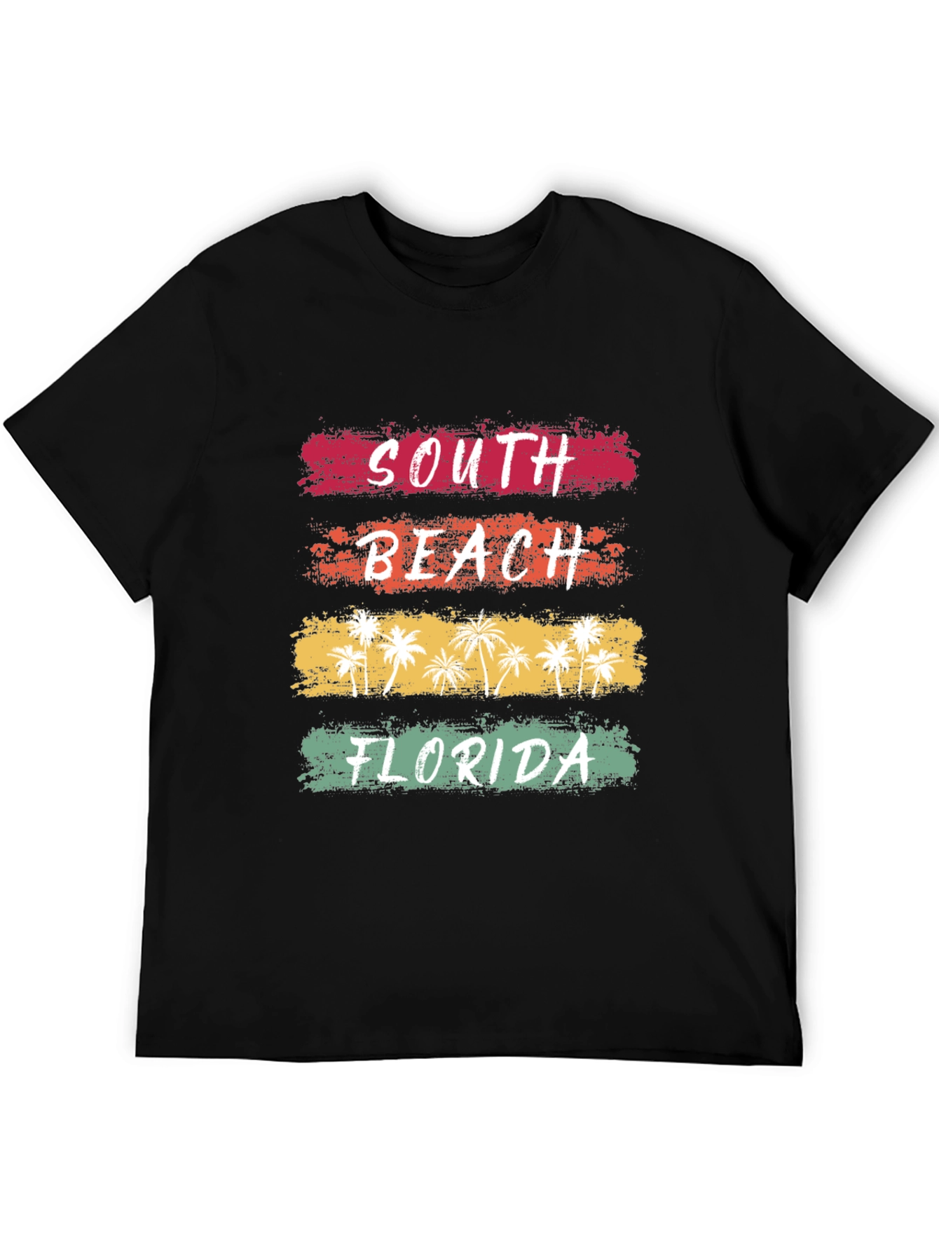 South Beach Florida Tee - Retro Palm Tree Graphic