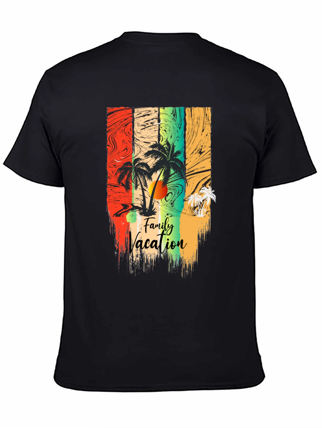 Family Vacation Palm Tree Graphic Tee