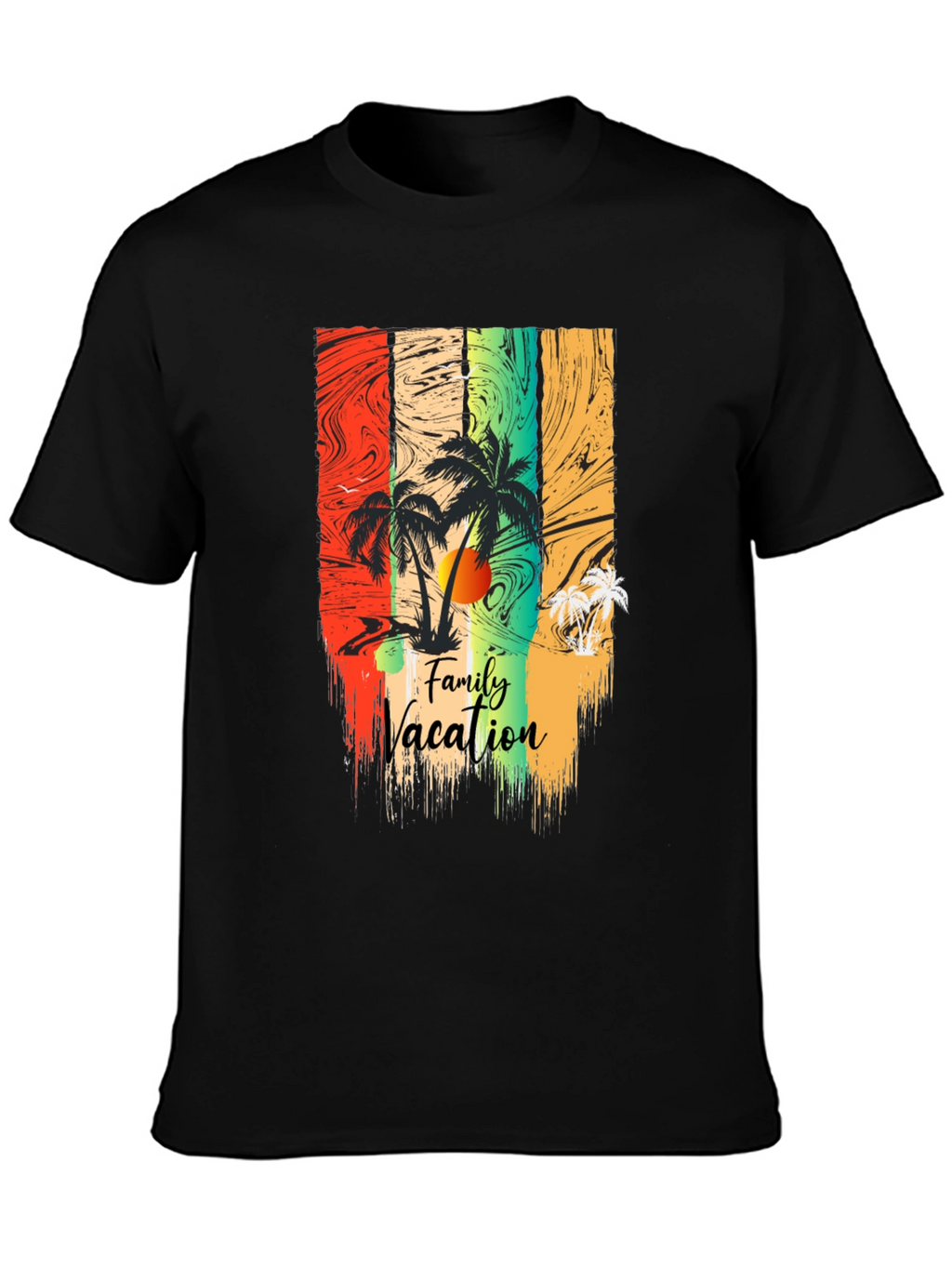 Family Vacation Palm Tree Graphic Tee