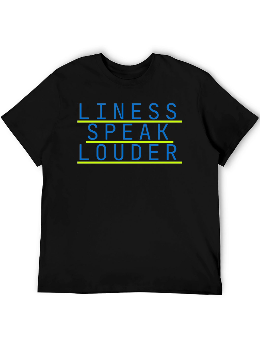 Lines Speak Louder Black Graphic Tee