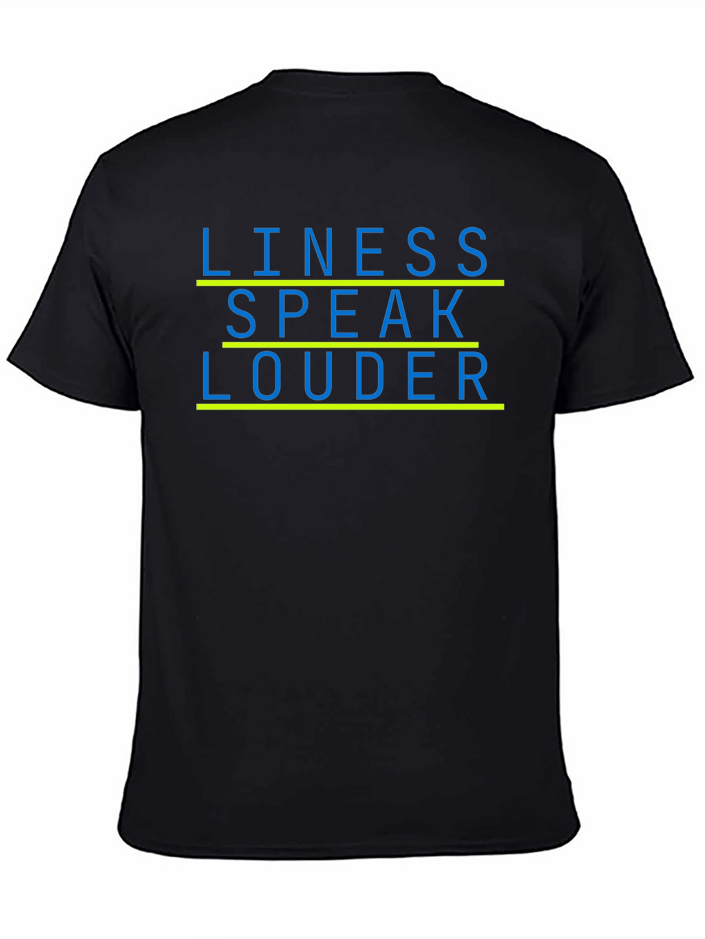 Lines Speak Louder Black Graphic Tee