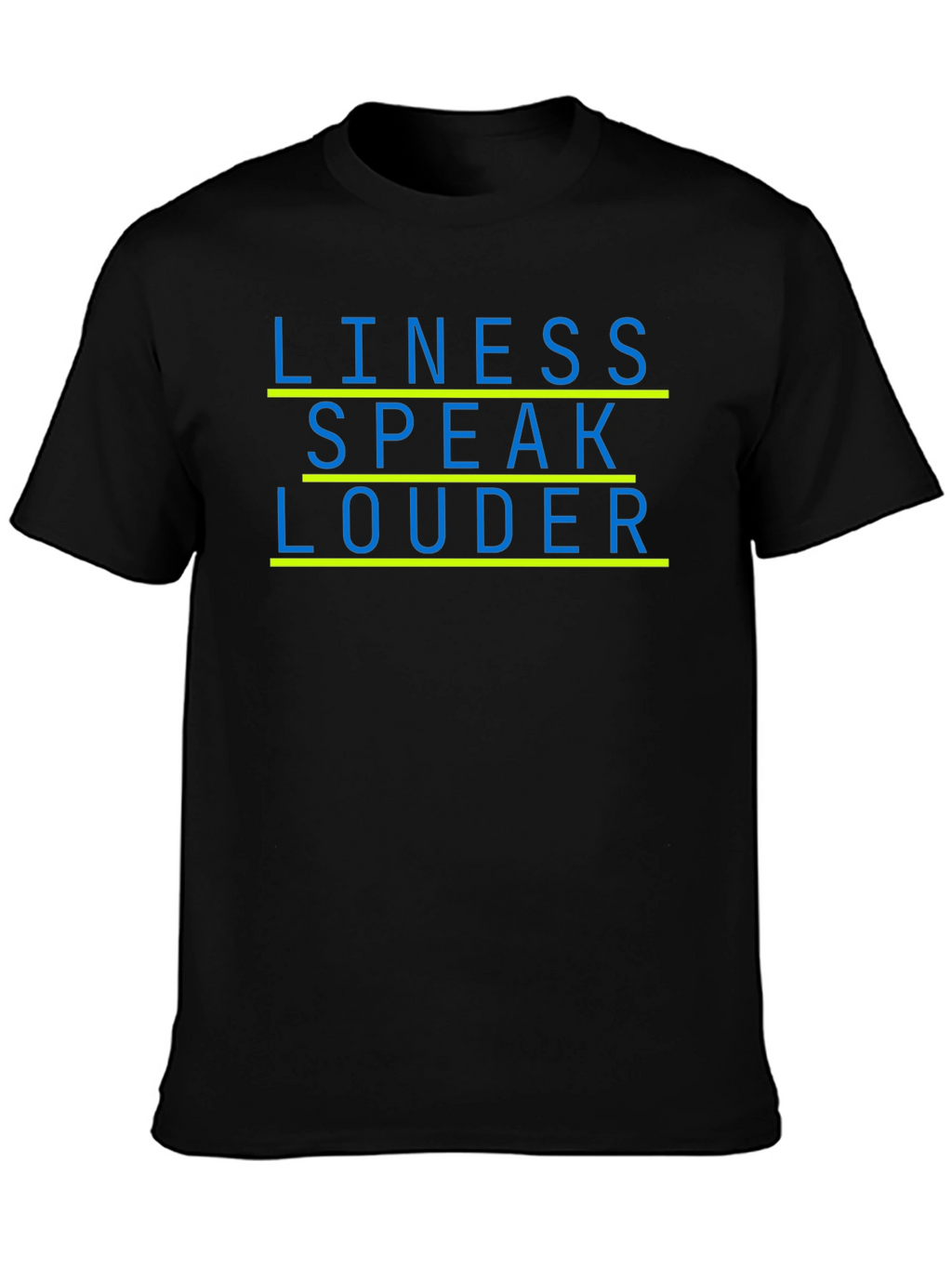 Lines Speak Louder Black Graphic Tee
