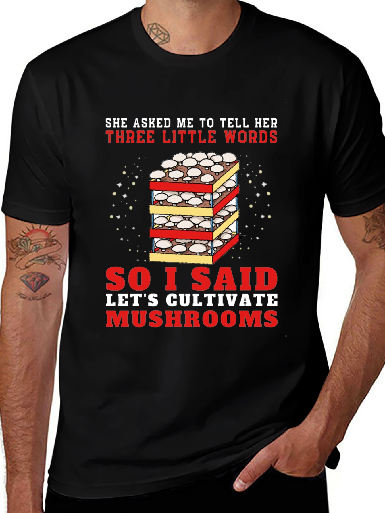 Cultivate Mushrooms Graphic T-Shirt
