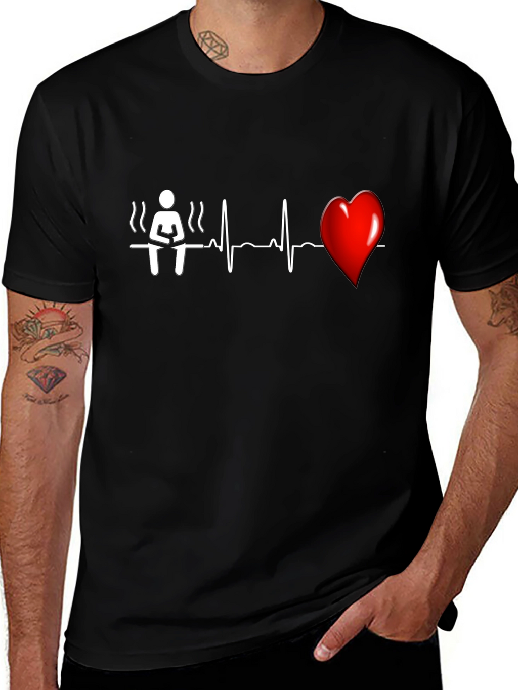 Sauna Heartbeat T-Shirt - Unique Graphic Tee
