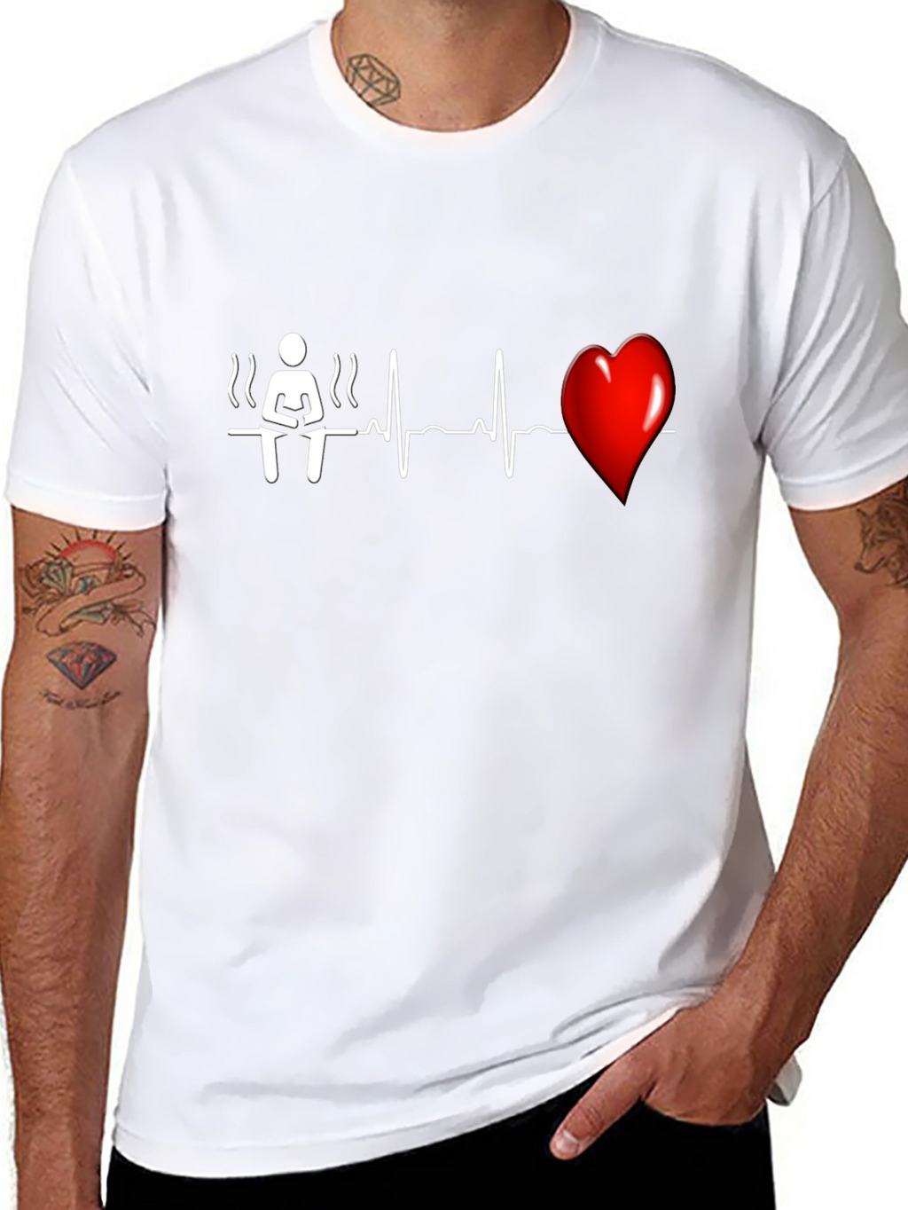 Sauna Heartbeat T-Shirt - Unique Graphic Tee