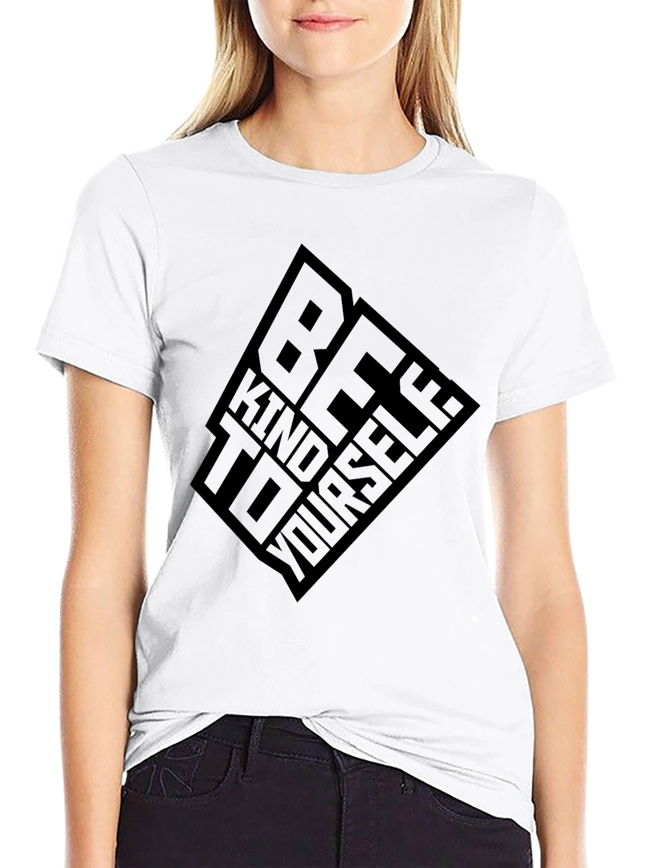 Be Kind To Yourself Black Graphic Tee
