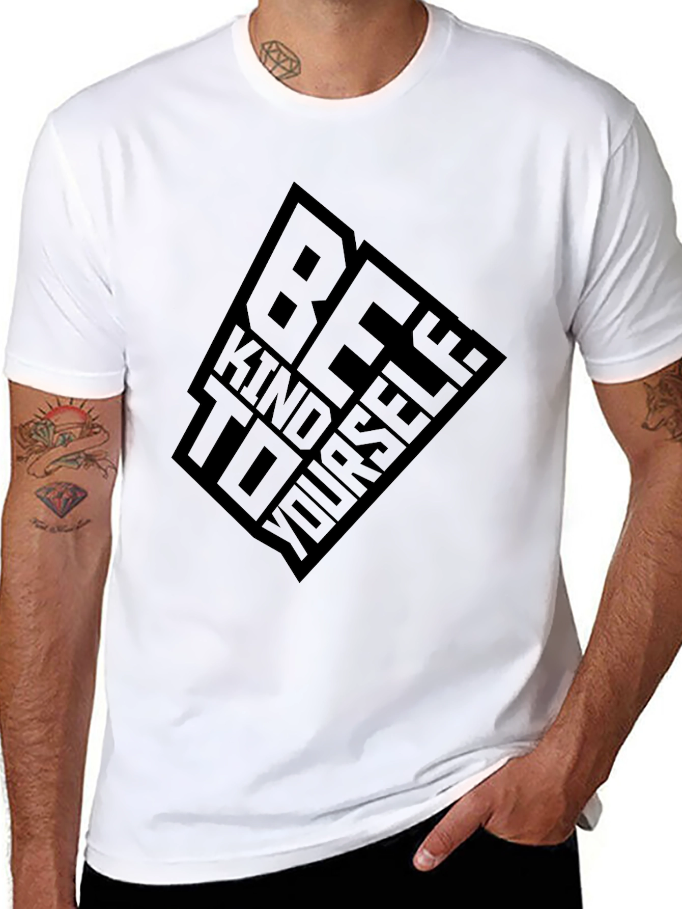 Be Kind To Yourself Black Graphic Tee